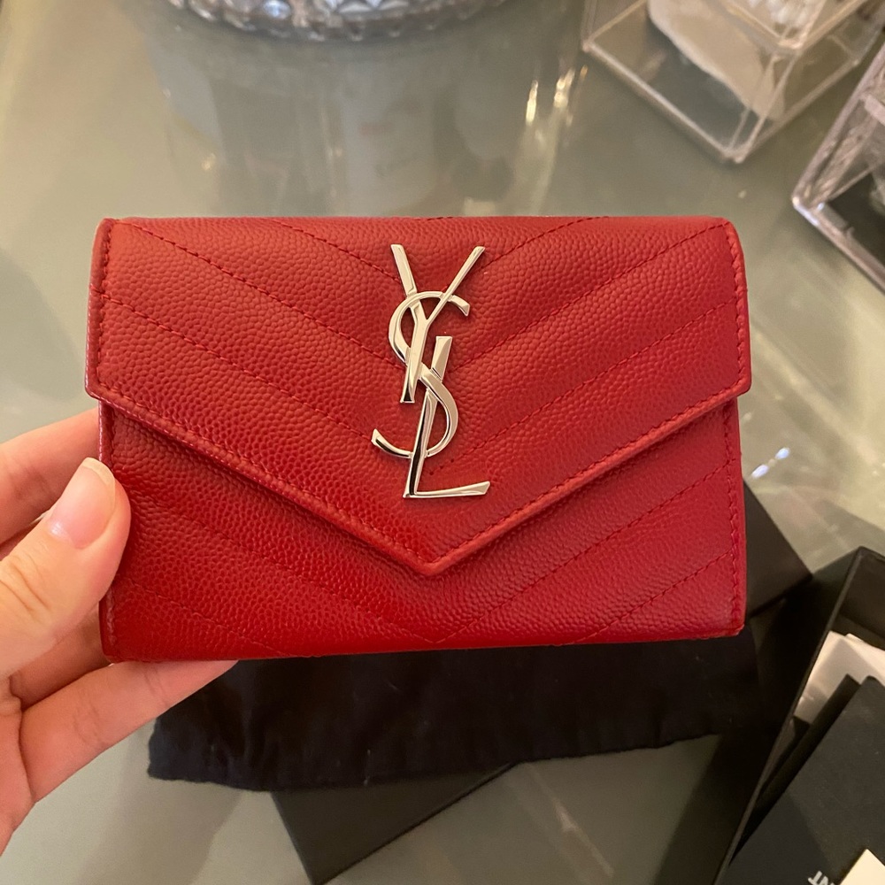 SAINT LAURENT MONOGRAM SMALL ENVELOPE WALLET